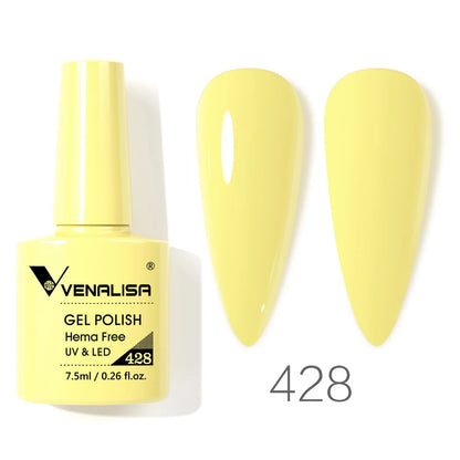 VENALISA 7.5ml HEMA-Free Nail Gel Polish – VIP4 Semi-Permanent Soak-Off UV/LED Gel Varnish, Full Coverage Nail Lacquer