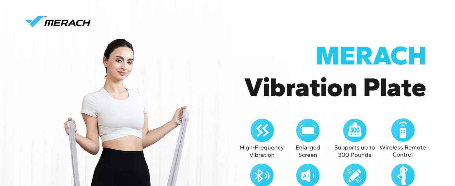 MERACH Vibration Plate Exercise Machine – Whole Body Workout Fitness Platform for Weight Loss & Shaping