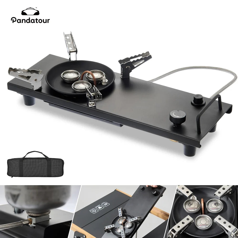 Pandatour IGT Folding Camping Gas Stove - One-Click Ignition High-Power Portable Table Burner