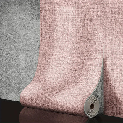 50cm x 10m Linen 3D Foam Self-Adhesive PVC Wallpaper - Solid Color, Thickened Waterproof Wall Stickers for Renovation