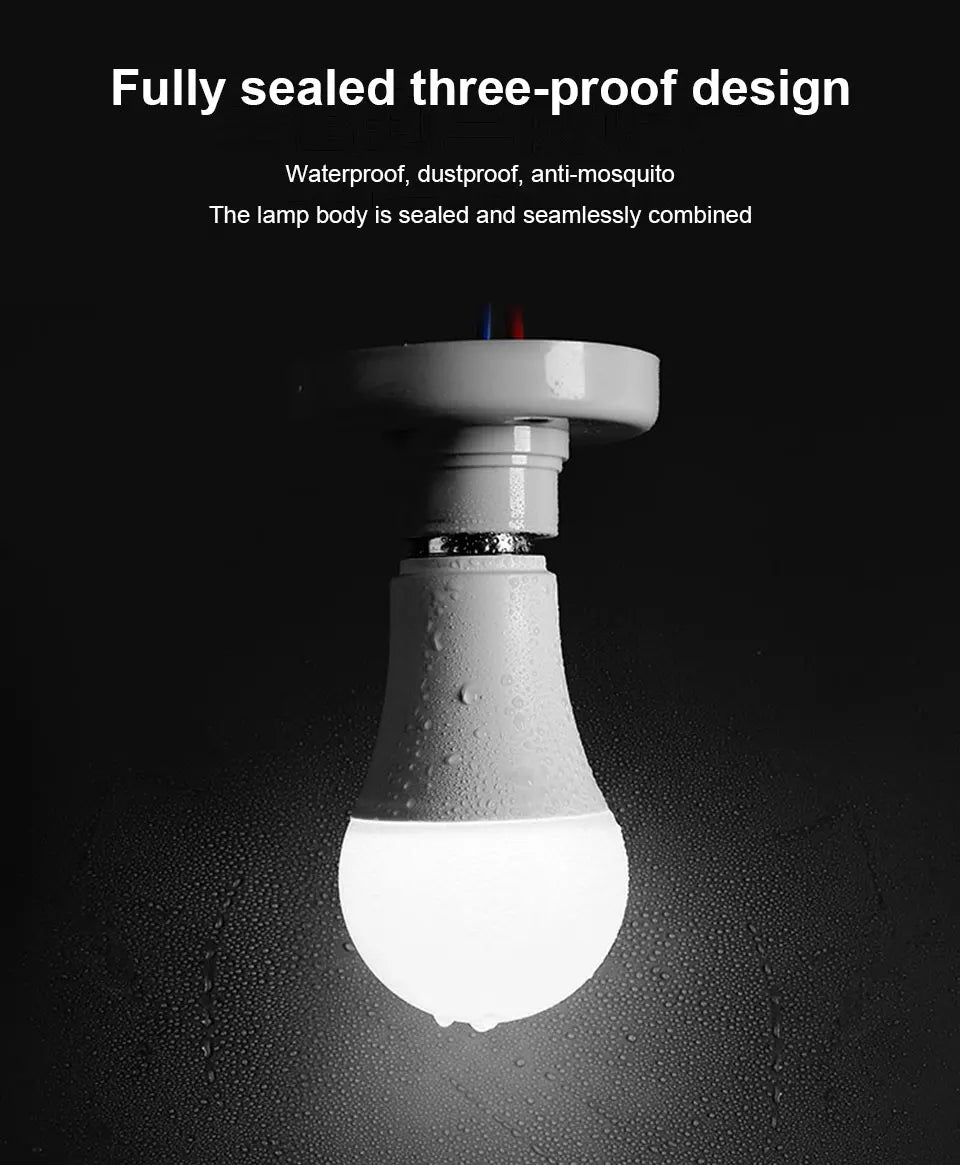 Motion Sensor LED Bulb E27 – 6W to 20W Radar Light Lamp for Home, Stairway & Pathway (110V/220V)