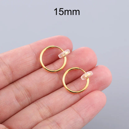 Unisex Ear Cuff Clip-On Hoop Earrings – No Piercing Required, Non-Hole Fake Earrings for Men & Women 2025 Trend