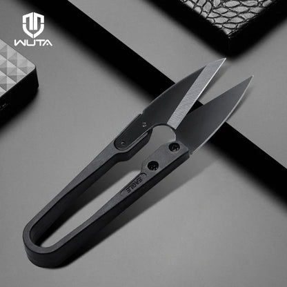 WUTA Antirust Thread Scissors – Professional Tailor U-Shaped Metal Blade Cutter for Sewing & DIY Needlework