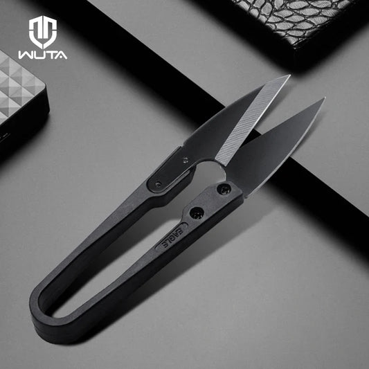 WUTA Antirust Thread Scissors – Professional Tailor U-Shaped Metal Blade Cutter for Sewing & DIY Needlework