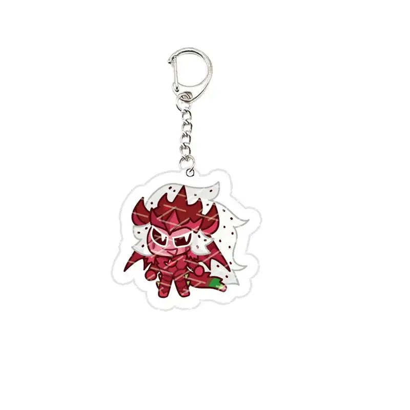 Game Chibis Shadow & Milk Cookie Keychains – Acrylic Bag Pendant for Coffee Brea & Pure Vanilla Fans Gifts