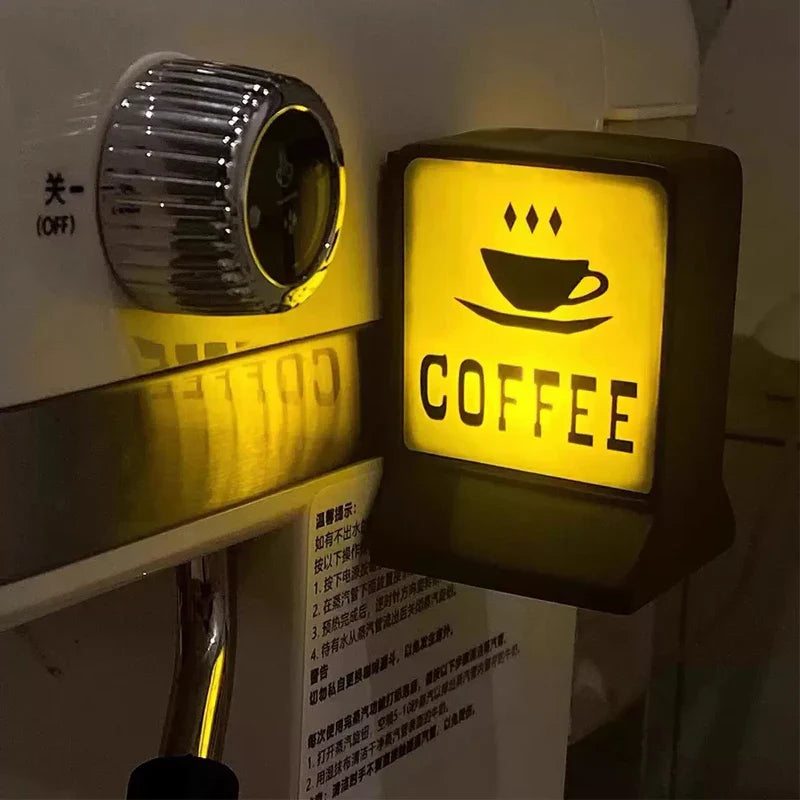 Coffee Shop Magnetic Fridge Stickers – Creative 711 Luminous Light Box, Convenience Store Light Sign & Home Decor Ornament