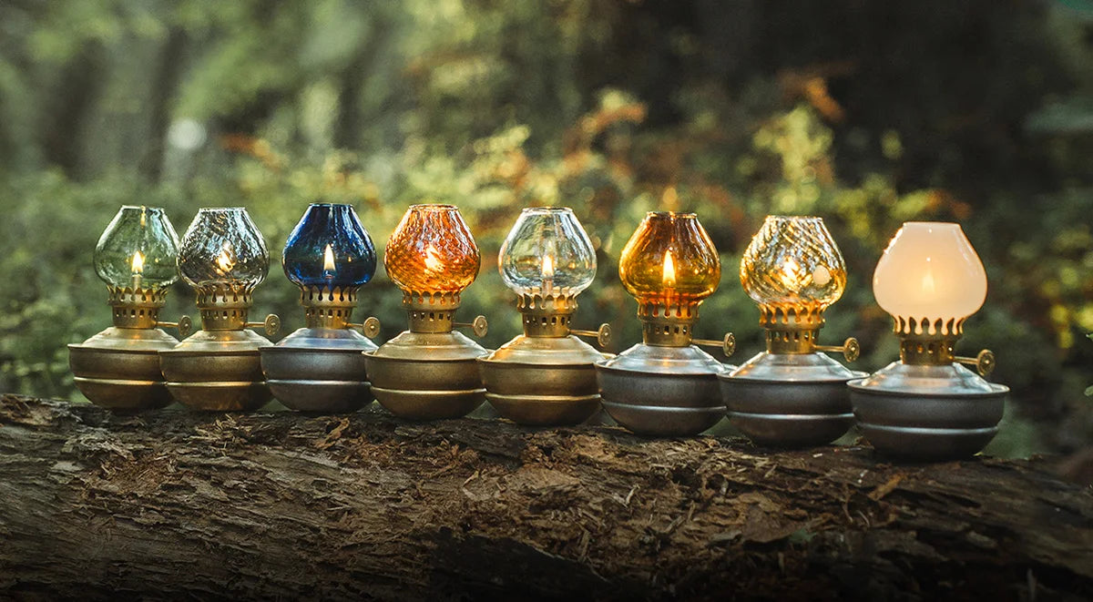 ThousWinds Luminara Mini Oil Lamp – Windproof Portable Retro Lantern with 20-Hour Burn Time for Camping and Hiking