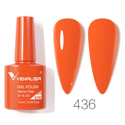 VENALISA 7.5ml HEMA-Free Nail Gel Polish – VIP4 Semi-Permanent Soak-Off UV/LED Gel Varnish, Full Coverage Nail Lacquer