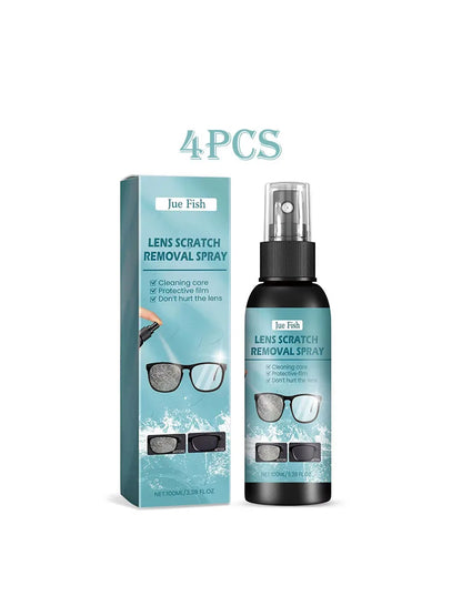 Jue-Fish 100ml Glasses Scratch Removal Spray – Lens & Camera Screen Cleaner, Eyeglass Repair Solution