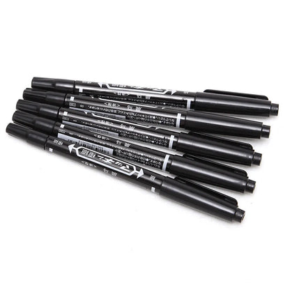 10pcs Waterproof Tattoo Skin Marker Pens – Permanent Makeup Scribe Tools with Ink