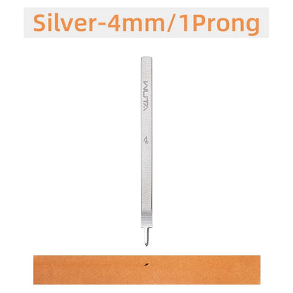 WUTA Leather Chisel Tool – Diamond Pricking Iron with 3/4/5/6mm Hole Punch for Stitching & Leathercraft