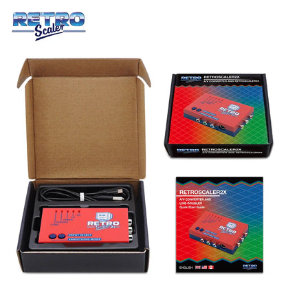 RetroScaler2x AV to HDMI Converter – Line Doubler for PS2, N64, NES, Dreamcast, Saturn, MD1 & MD2 Consoles