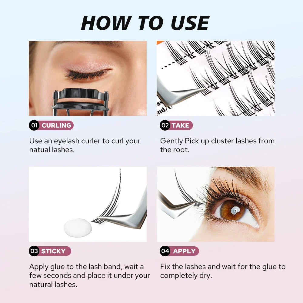 Strong False Eyelash Lash Glue — 7g Waterproof Adhesive for Makeup Tools, Dark or Clear Options