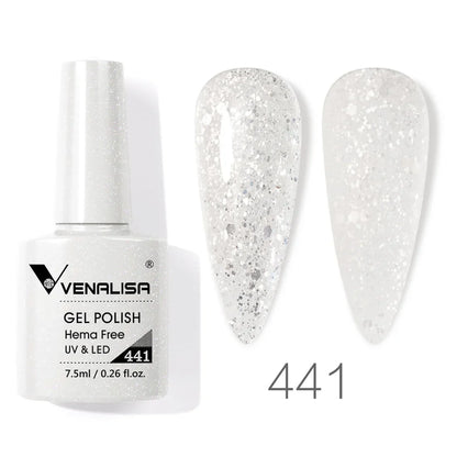 VENALISA 7.5ml HEMA-Free Nail Gel Polish – VIP4 Semi-Permanent Soak-Off UV/LED Gel Varnish, Full Coverage Nail Lacquer