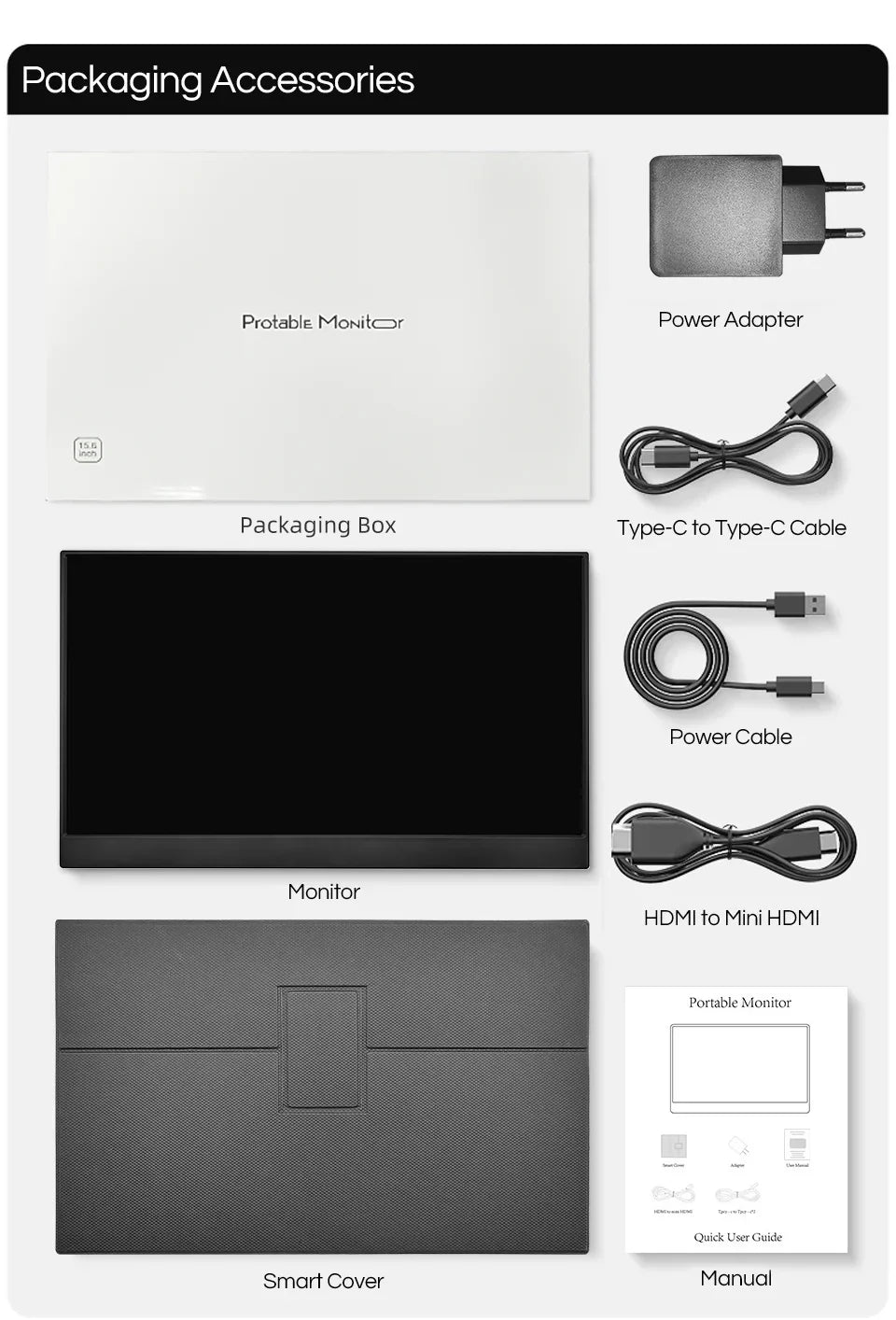 JSHIX 11.6/14/15.6 Inch Portable Monitor — 1080P Full HD IPS Second Screen for Gaming, Laptop, Phone, Switch & Xbox