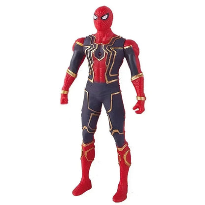 17cm Marvel Anime Action Figures – Spiderman, Hulk, Iron Man Toys for Kids, Cartoon Glow Doll Christmas Gift