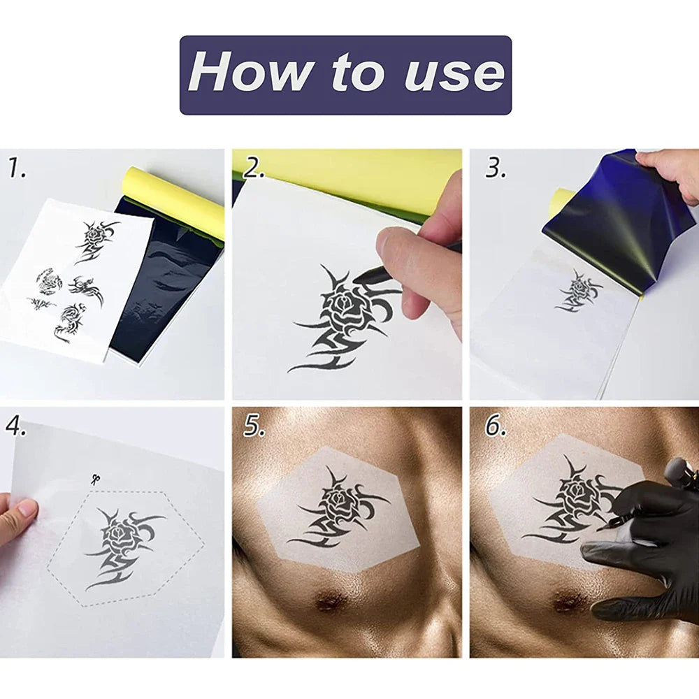 10/30/50pcs A4 Tattoo Transfer Papers – Thermal Printer Copier Stencil Sheets for Tattoo Machine Accessories