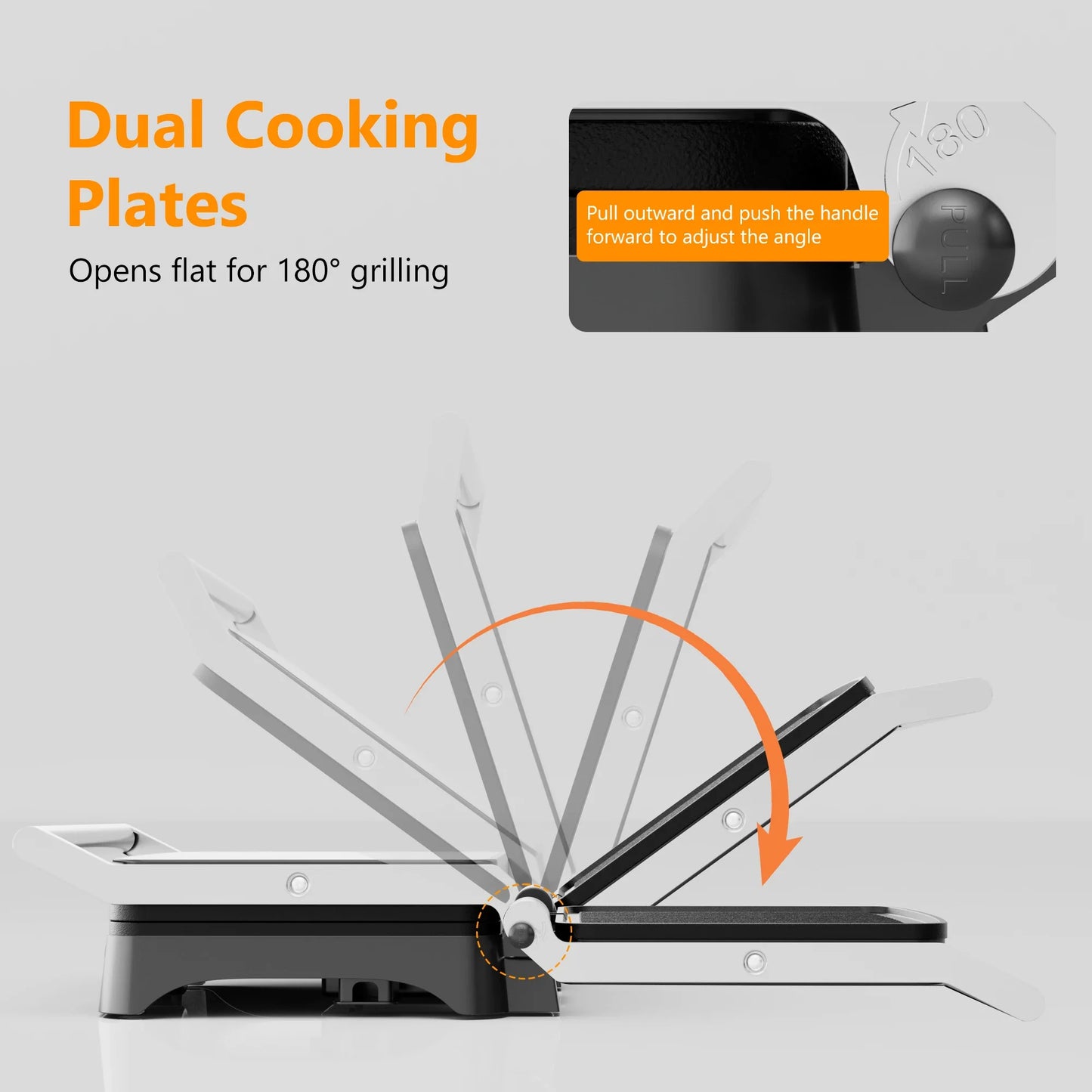 Panini Press Grill & Sandwich Maker – 4-Slice Non-Stick Indoor Grill, 180° Open, 1200W with Temperature Control