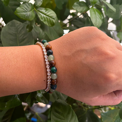 Attract Wealth & Prosperity Bracelet | Natural Stone & Wooden Beads Handmade Jewelry for Men & Women