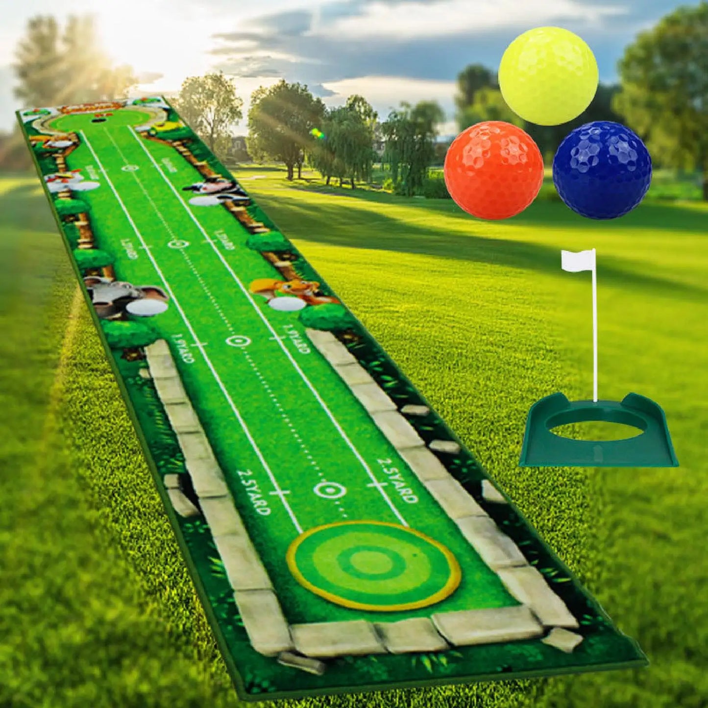 Golf Putting Mat – Practical Indoor & Outdoor Golf Practice Mat for Office, Home, and Park