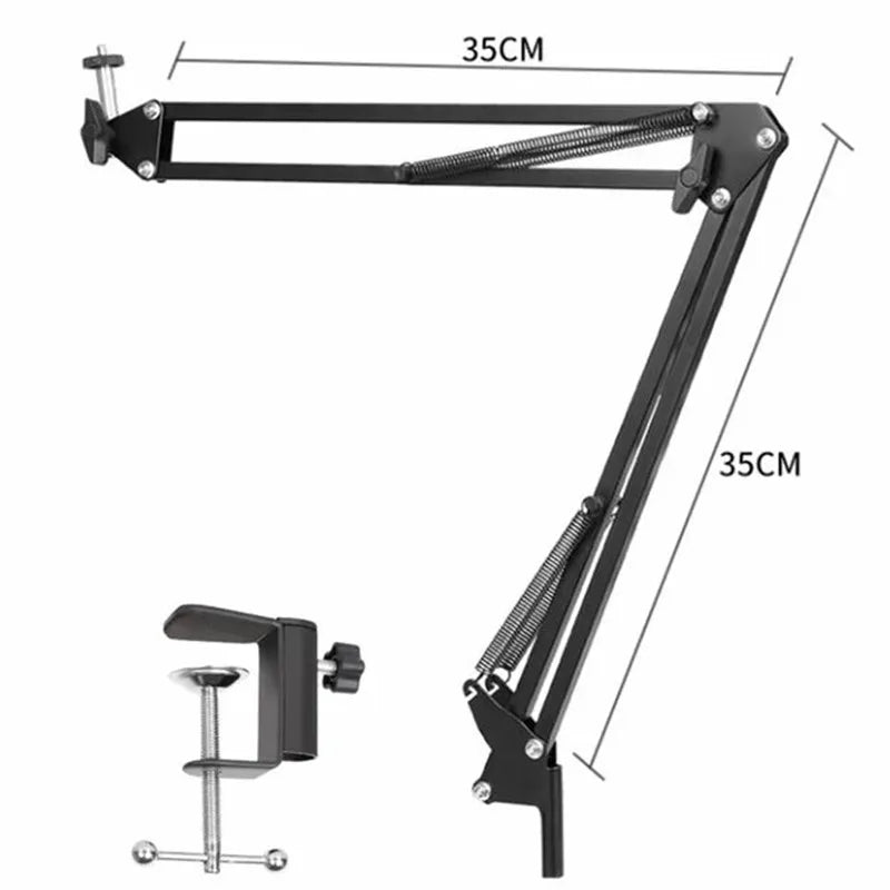 Flexible Arm Phone Tripod Stand for Table & Desktop | Foldable Overhead Mount for Live Video & Photography