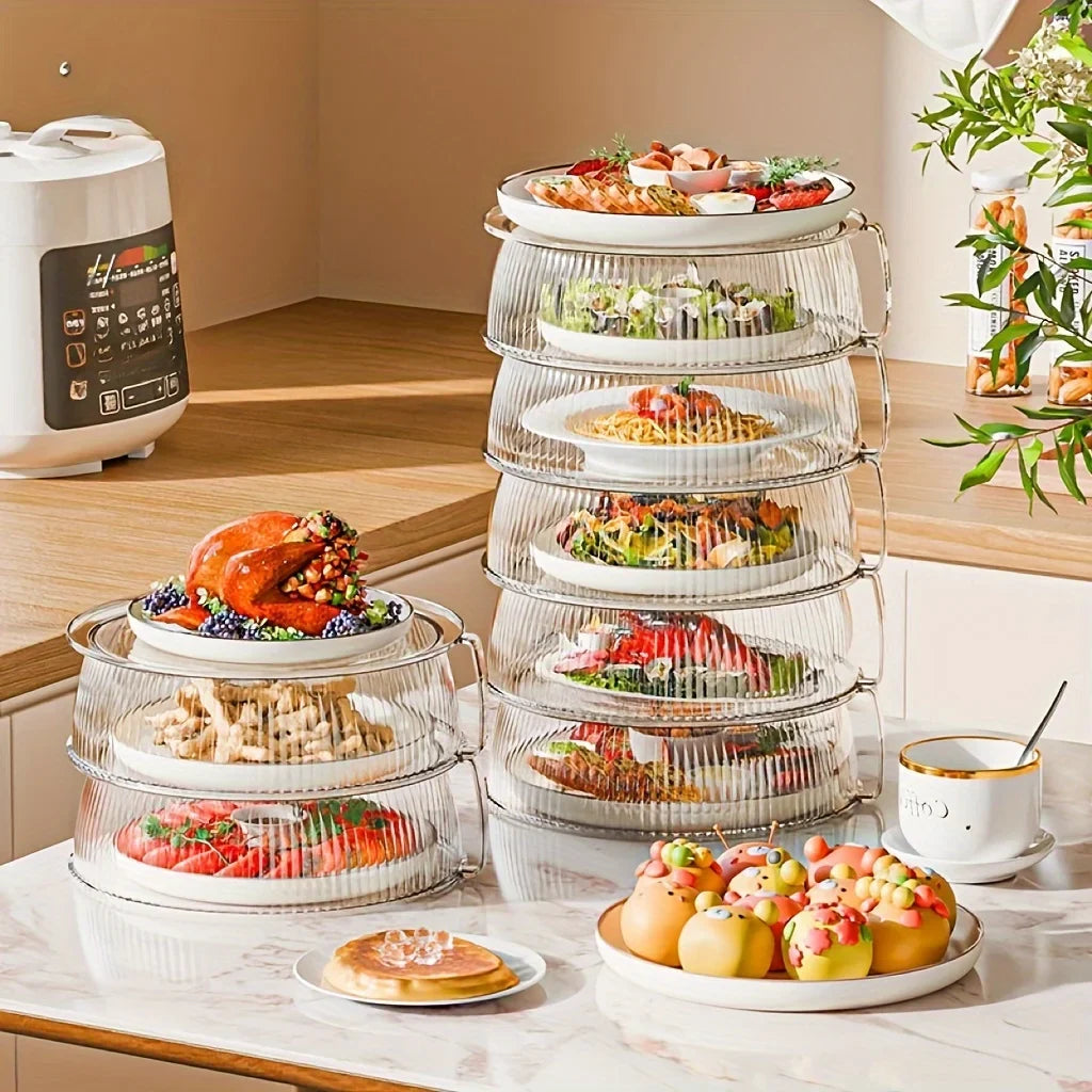 Thermal Food Insulation Cover - Dustproof Microwave Oven Cover for Kitchen Tabletop Fruit and Vegetable Storage
