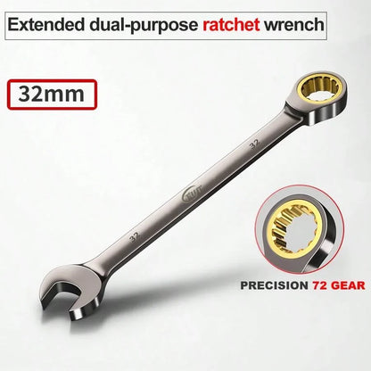 6-32mm Ratchet Combination Wrench - Dual-Use Universal Repair Tool for Car & Motorcycle Maintenance