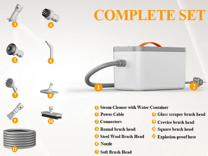 1500W Handheld Steam Cleaner – Powerful Multiuse Steamer for Upholstery, Tough Stains & Grime Removal