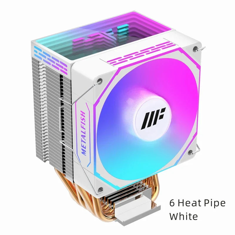 METALFISH ZH1400 ARGB CPU Cooler – 4 Heat Pipes PWM Silent Fan for Intel LGA1700/1200/115X & AMD AM5/AM4 High Performance Cooling
