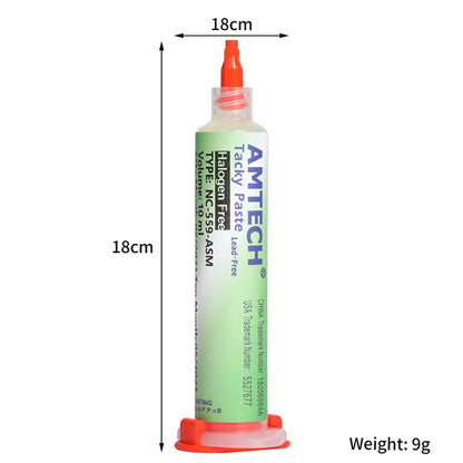 Amtech NC-559 Flux – 10ml Soldering Flux Syringe for Electronics, BGA, SMD & PCB Repair Tools