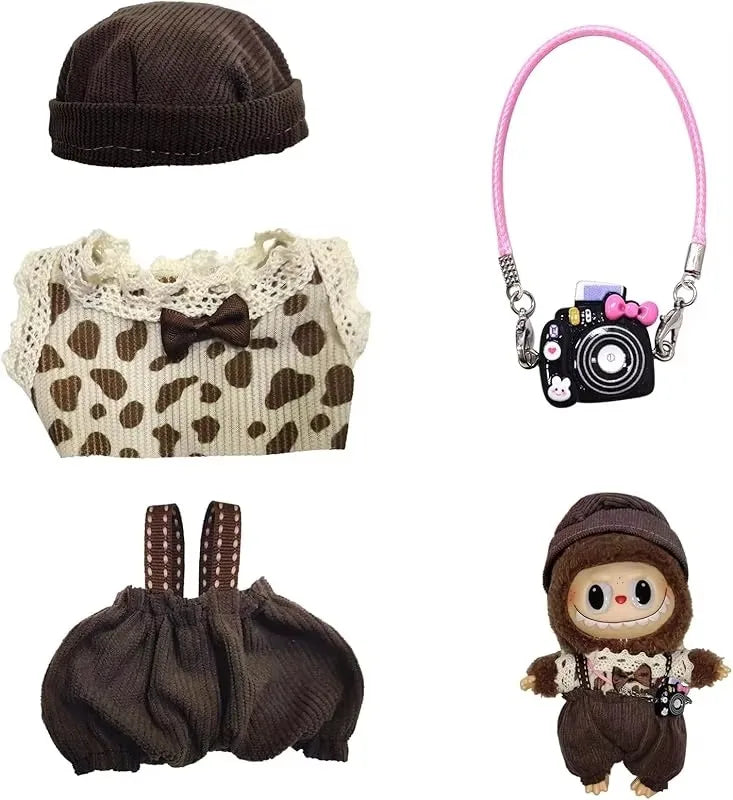 Gxlaihly 17cm Labubu Doll Clothes – Cute Costumes & Outfits for 17cm Labubu Dolls (B15)
