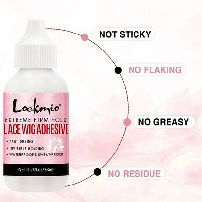 Waterproof Wig Glue Adhesive Kit - Lace Front Toupee Bonding Glue & Remover for Beginners