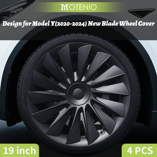 Tesla Model Y 2020–2024 19" Full Coverage Blade Wheel Hubcap – Car Accessories