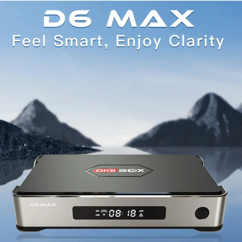 Genuine DIGIBOX D6 MAX Android TV Box — Upgraded from D3 Plus, EVPAD 11P Function, Japan & USA Version