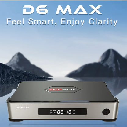 Genuine DIGIBOX D6 MAX Android TV Box — Upgraded from D3 Plus, EVPAD 11P Function, Japan & USA Version