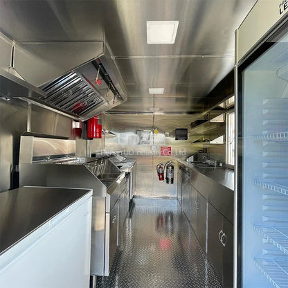 Mobile Fast Food Trailer – Fully Equipped Enclosed BBQ Vending Cart & Restaurant Food Truck with Full Kitchen