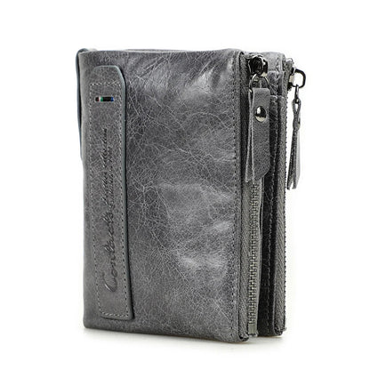 CONTACT'S Genuine Leather Short Wallet for Women — Luxury Designer Card & Coin Holder, Mini Money Clip Wallet with Free Shipping