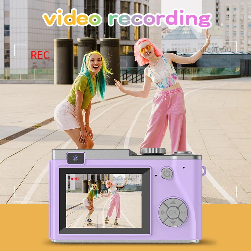 4K Digital Camera – 64MP Photography & Video Camcorder for Kids, Adults & Beginners | Rechargeable with 2.4 Inch Screen