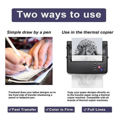 10/30/50pcs A4 Tattoo Transfer Papers – Thermal Printer Copier Stencil Sheets for Tattoo Machine Accessories