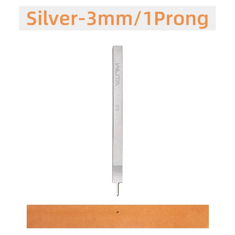 WUTA Leather Chisel Tool – Diamond Pricking Iron with 3/4/5/6mm Hole Punch for Stitching & Leathercraft
