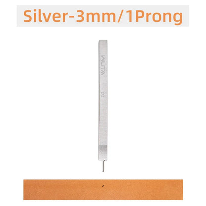 WUTA Leather Chisel Tool – Diamond Pricking Iron with 3/4/5/6mm Hole Punch for Stitching & Leathercraft