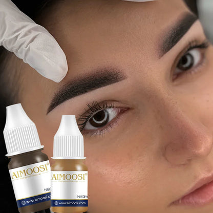 AIMOOSI 18-Color Eyebrow Micropigmentation Pigment — Semi-Permanent Organic Tattoo Ink for Eyeliner & Makeup Supplies