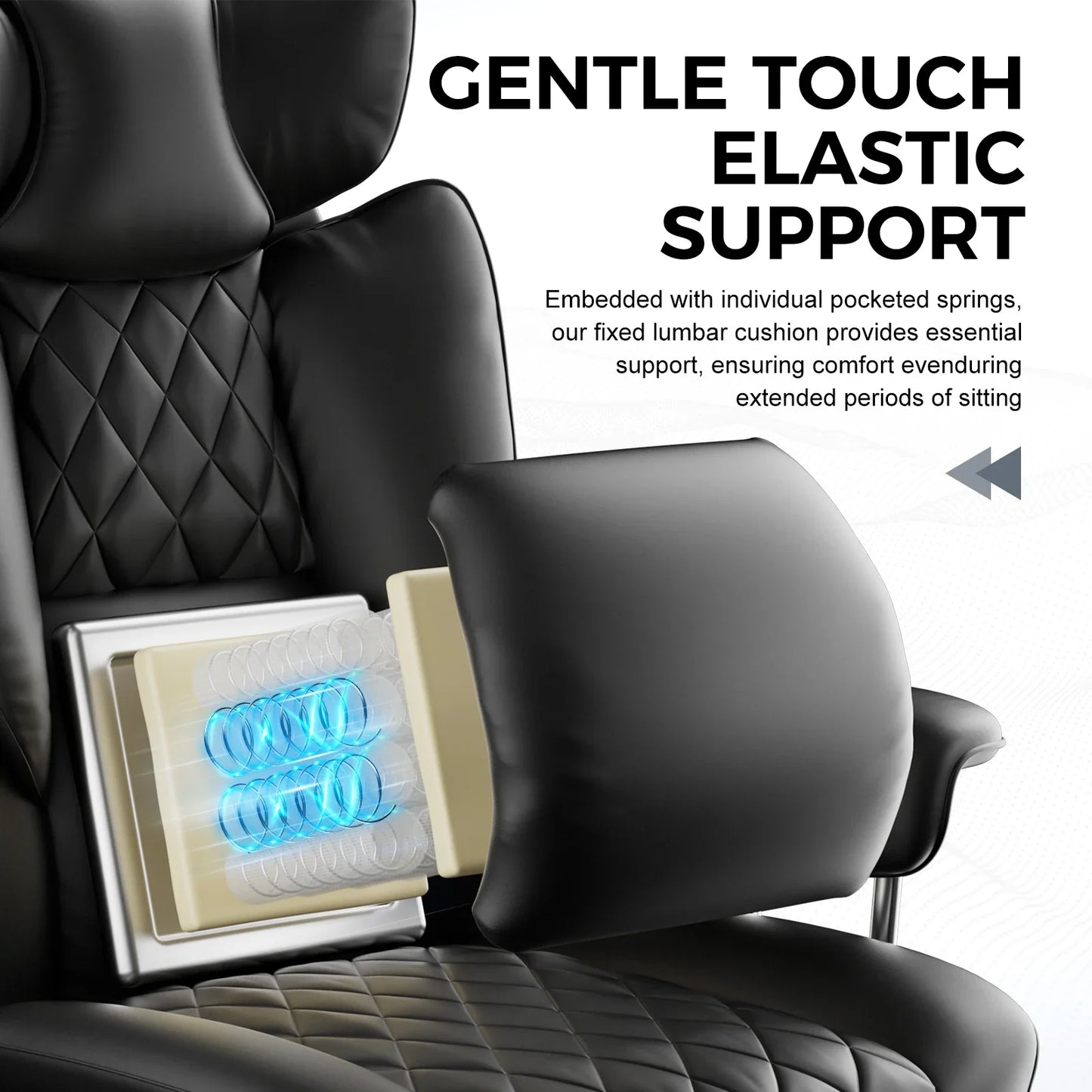 Big and Tall Gaming Chair with Ergonomic Lumbar Support and Footrest Office Chair