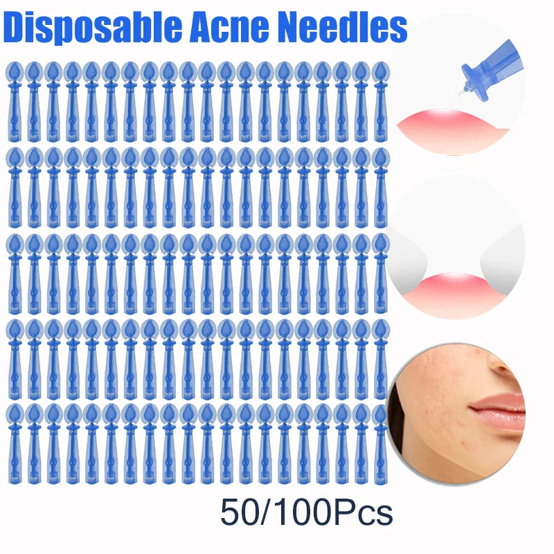 50/100PCS Blackhead Remover Acne Needle Tool - Disposable Skin Care Tools for Acne & Fat Grain Removal