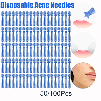 50/100PCS Blackhead Remover Acne Needle Tool - Disposable Skin Care Tools for Acne & Fat Grain Removal