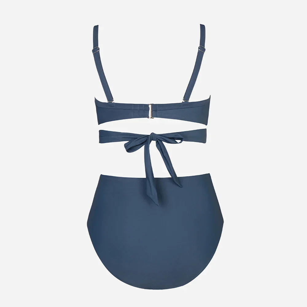 Cupshe Plus Size Wrap Tie High Waist Bikini Set – Women’s Large Size 3XL Two-Piece Swimwear Beach Bathing Suit