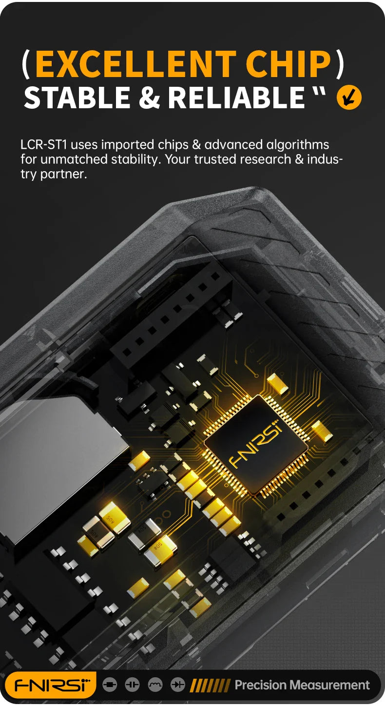 FNIRSI LCR-ST1 Mini Smart Tweezer | LCR SMD ESR Tester for Resistance, Capacitance, Inductance, Continuity & Diode Testing