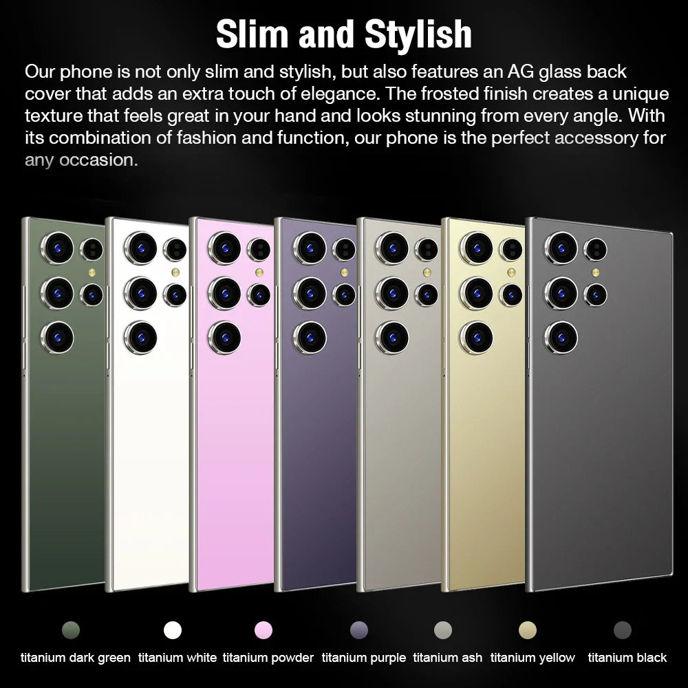 2026 HOT S26 Ultra Smartphone — 7.3" HD Global Edition, Dual SIM, 7800mAh Battery & Facial Recognition Function