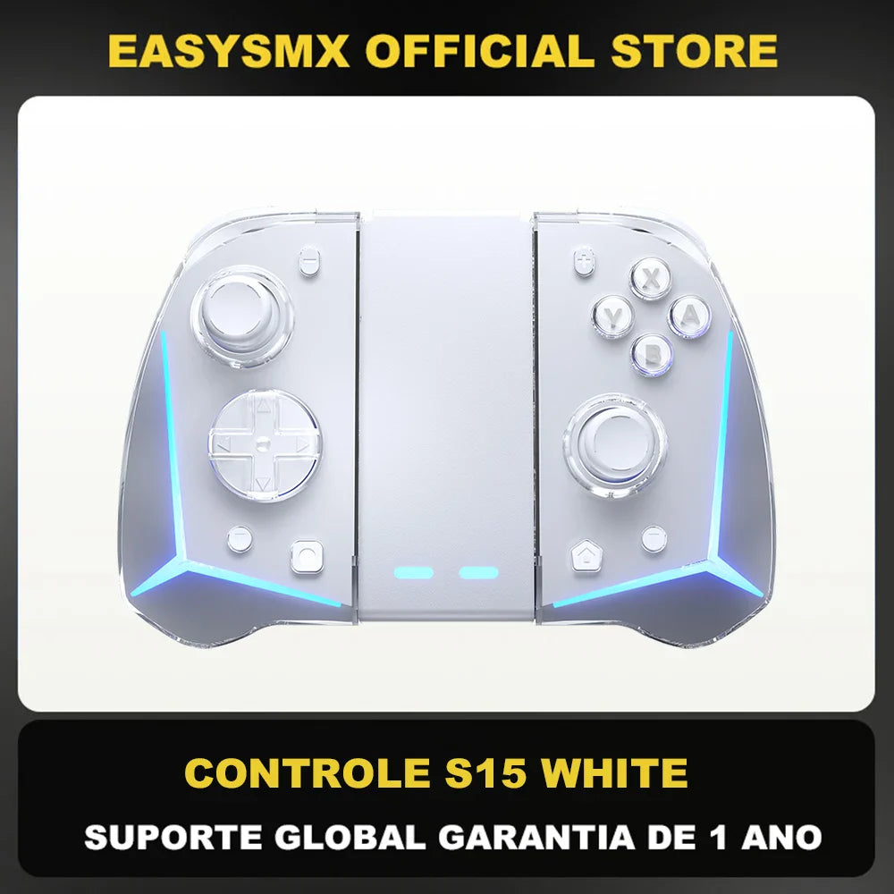 EasySMX S15 L/R Wireless RGB Controller — Compatible with Nintendo Switch/OLED, Gyroscope, Amiibo & Hall Effect, Perfect for Pokemon Games
