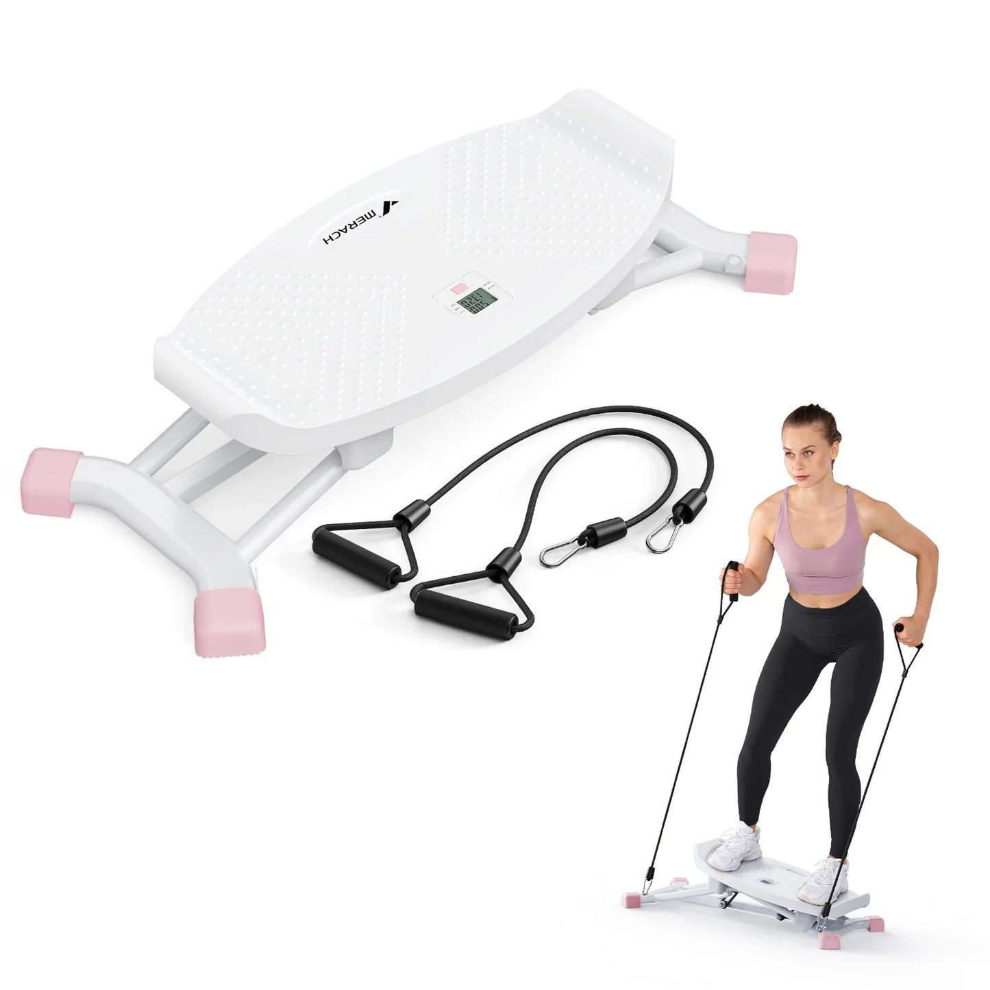 MERACH Simulated Ski Machine – Full Body Cardio Fitness Trainer for Leg Workout & Aerobic Exercise